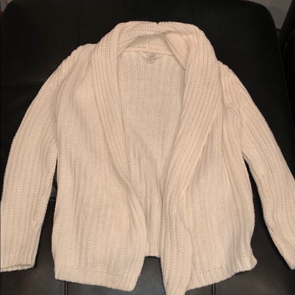 Cream open front sweater size small 7/8 - Picture 11 of 11